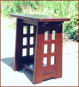 Limbert style cut-out stand, a smaller version of our Limbert  replica  #640 table.